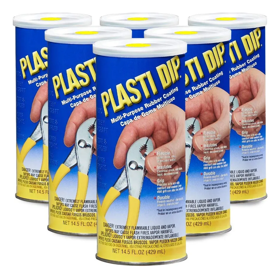 Plasti Dip Recubrimiento De Goma Multiusos Amarillo Spray 14.5 Oz para Proyectos DIY, Reparaciones y Protección - Fácil Aplicación y Removible