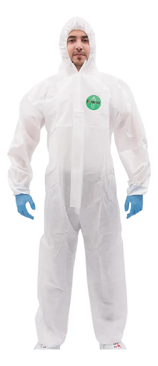 Mono Desechable Con Capucha De Polipropileno - Protección Integral Para Trabajo Y Limpieza - Talla Única Ajustable - Color Azul Claro