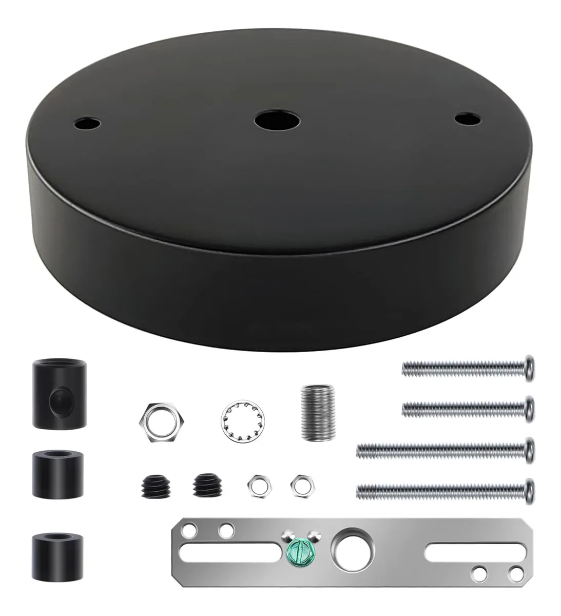 Kit de Placa Cubierta para Techo Estilo Vintage - Soporte Canopy Completo para Lámparas - Elegancia Retro y Durabilidad para tu Hogar