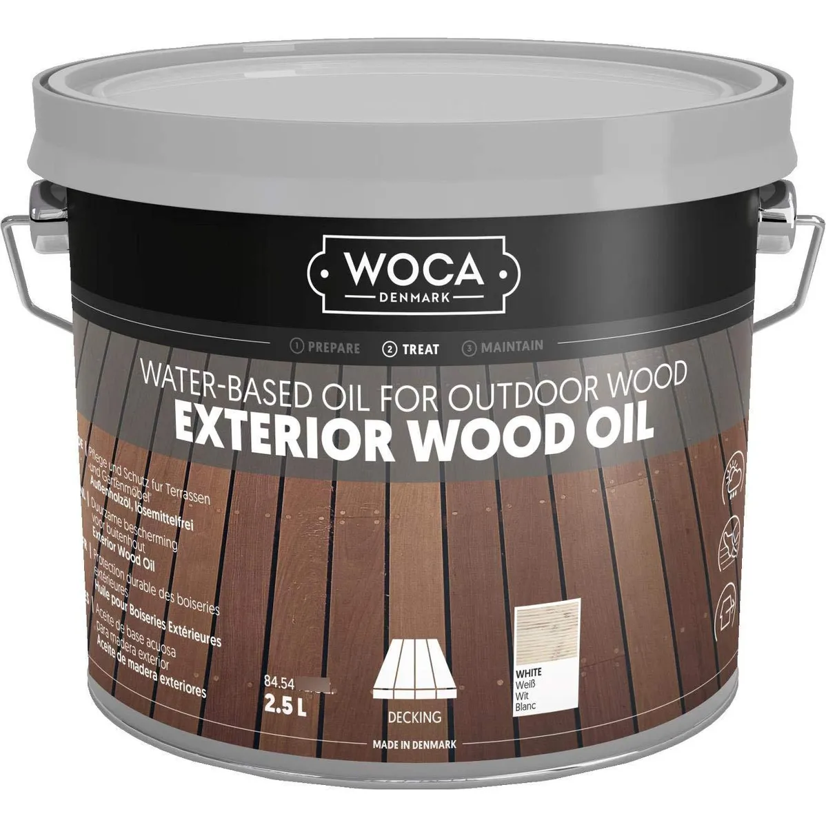 Aceite Protector para Madera Exterior: Mancha Penetrante Acabado Blanco Duradero para Muebles y Terrazas