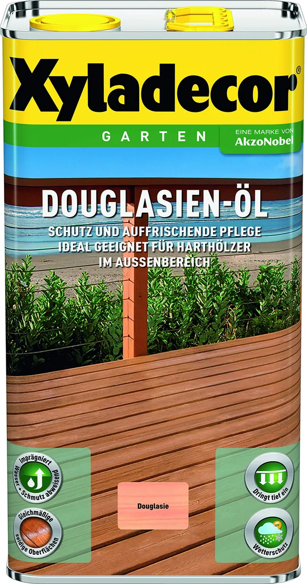 Aceite Protector Xyladecor Douglas para Madera Exterior e Interior | Protección UV y Humedad | Cubeta 5 Litros