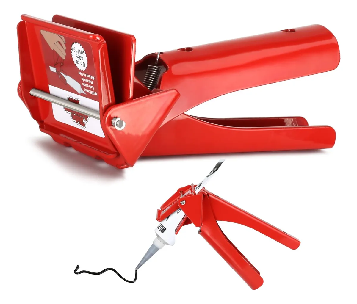 Dispensador Extrusor Silicona Tubo RTV Rojo Profesional - Herramienta Manual para Sellado y Aplicación Precisa de Adhesivos