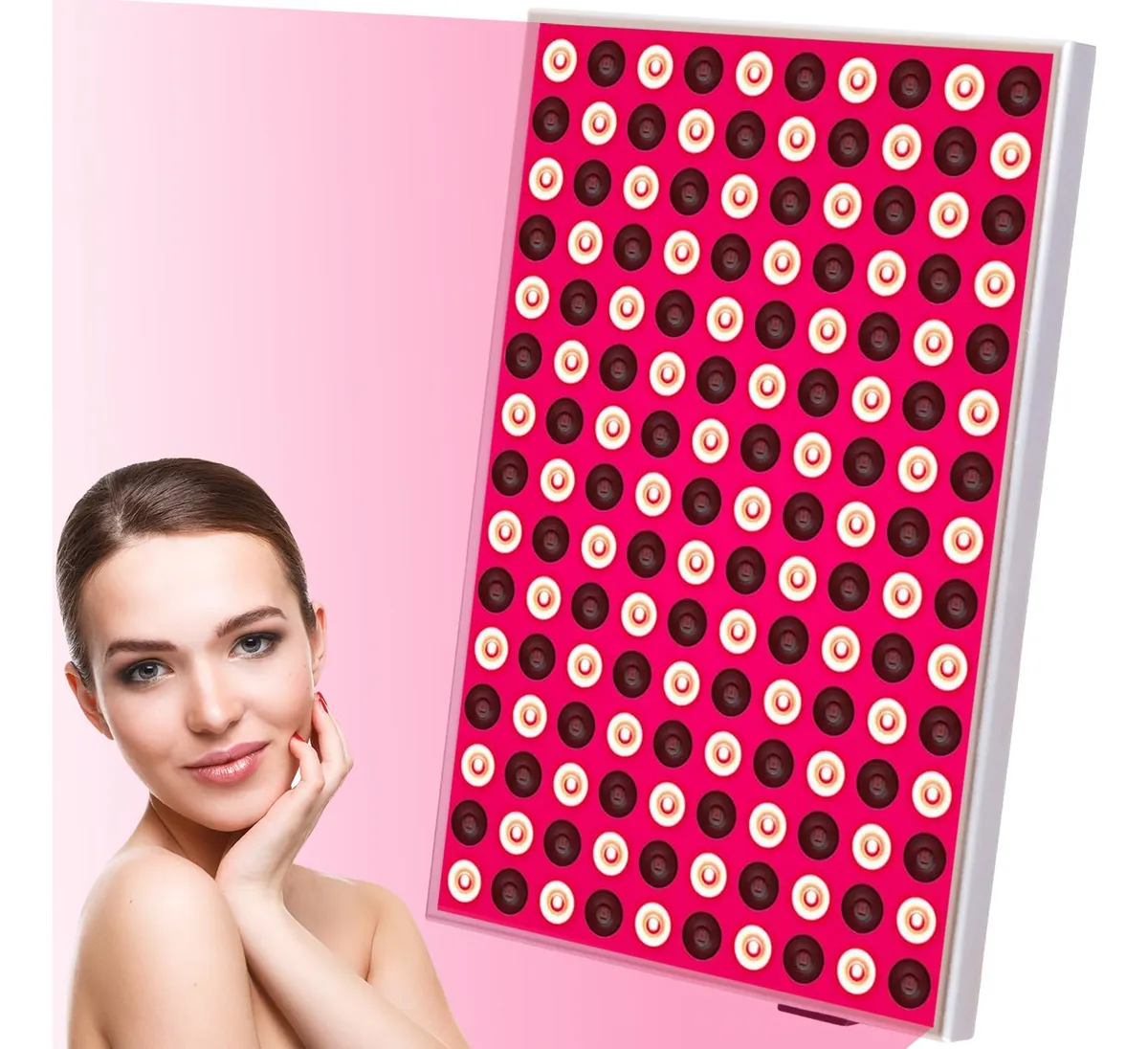 Panel Terapia Luz Roja Corporal y Facial | Terapia Infrarroja para Piel y Músculos | Dispositivo Profesional para Uso en Casa | Potente y Versátil