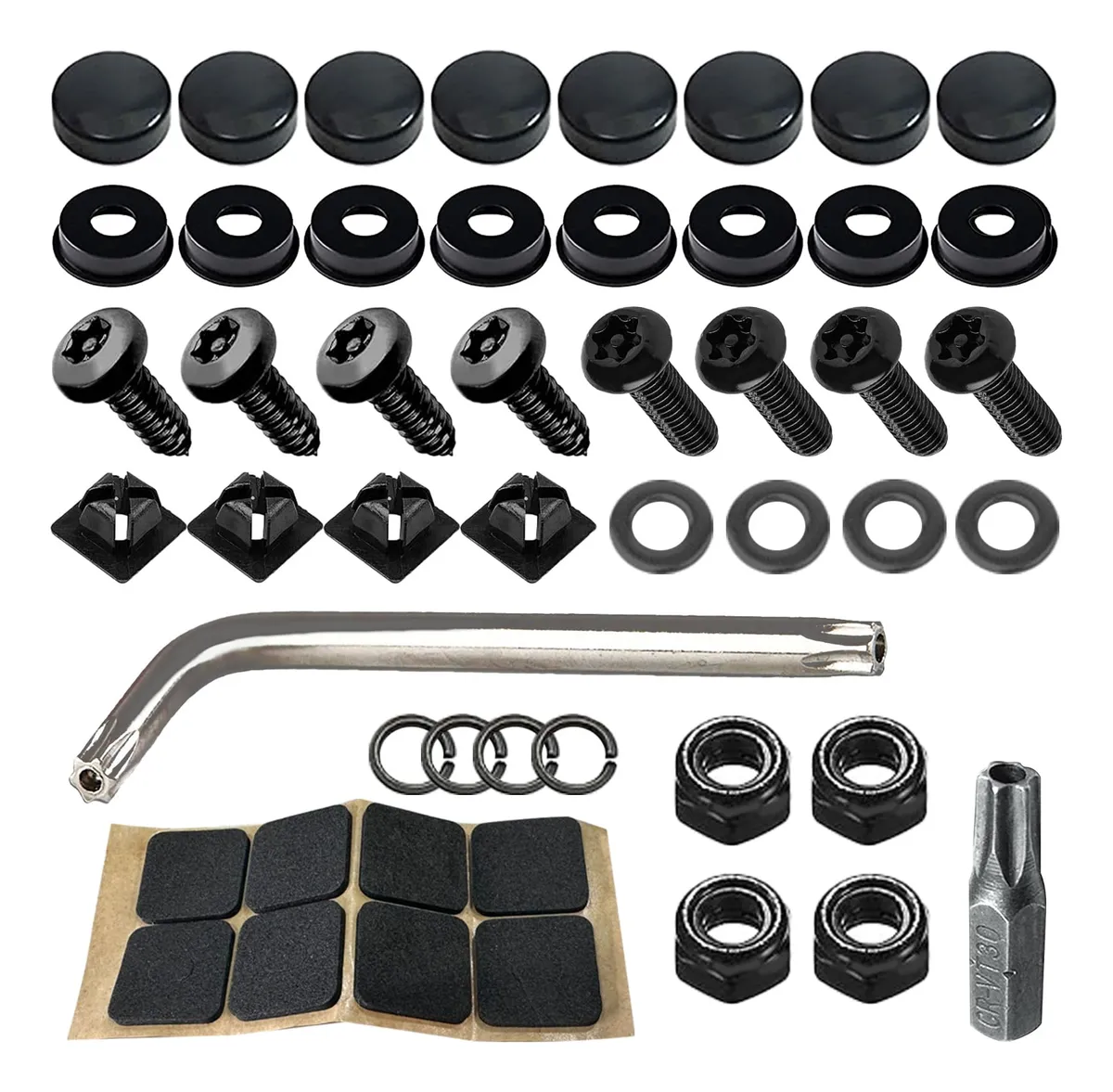 Kit Tornillos Antirrobo para Placa de Matrícula - Máxima Seguridad y Resistencia a Manipulaciones - Fácil Instalación Antivandalismo