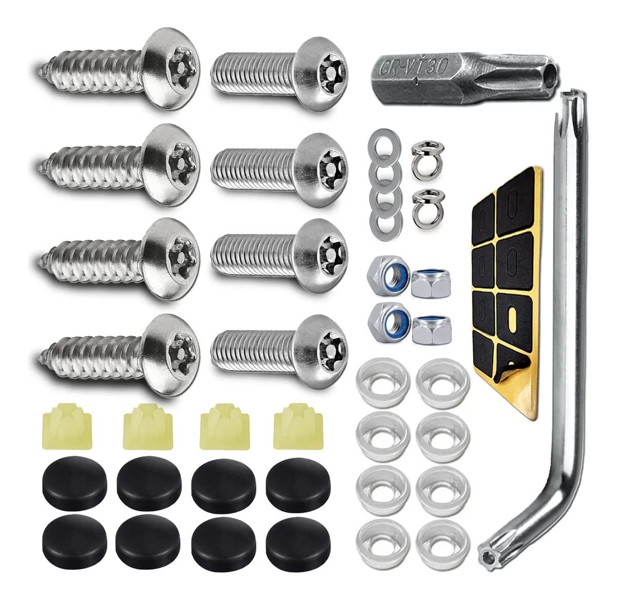Kit de Tornillos Antirrobo y Sujetadores de Acero Inoxidable: Seguridad Duradera para tus Proyectos | Resistente a la Corrosión y Fácil Instalación
