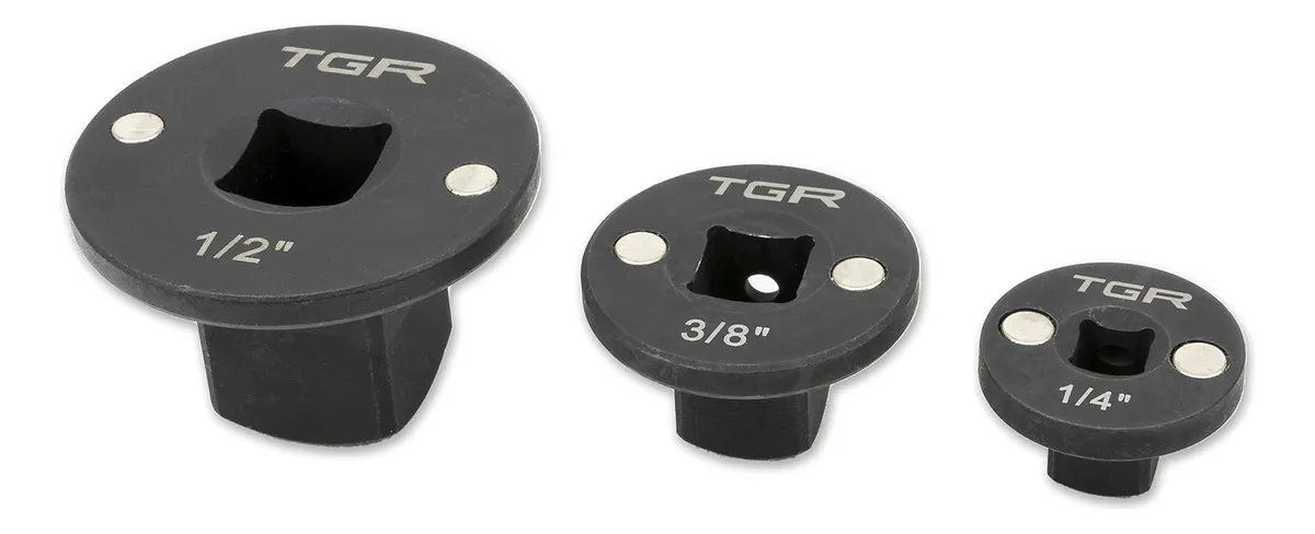 Adaptador de Enchufe de Impacto Perfil Bajo - Juego de 3 Piezas para Torque Máximo y Acceso en Espacios Reducidos