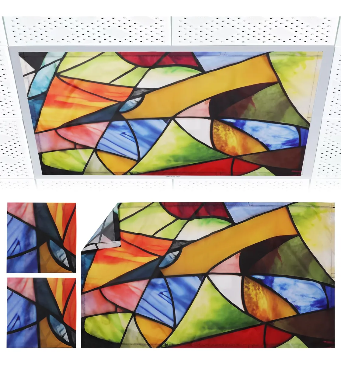 Cubiertas de Luz Fluorescente para Oficina y Hogar - Arte y Color para Iluminación Moderna y Decoración Interior. Mejora tu Espacio con Estilo y Funcionalidad.