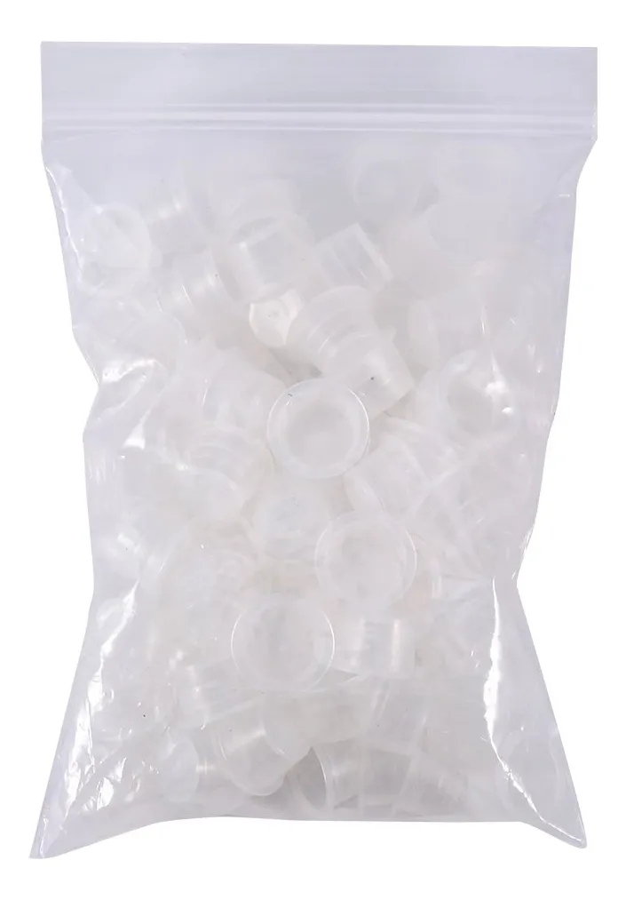 100 Piezas Tapas de Tinta para Tatuaje - Contenedores de Pigmento Profesionales, Vasos para Tatuador, Suministros Esenciales para Estudios de Tatuajes