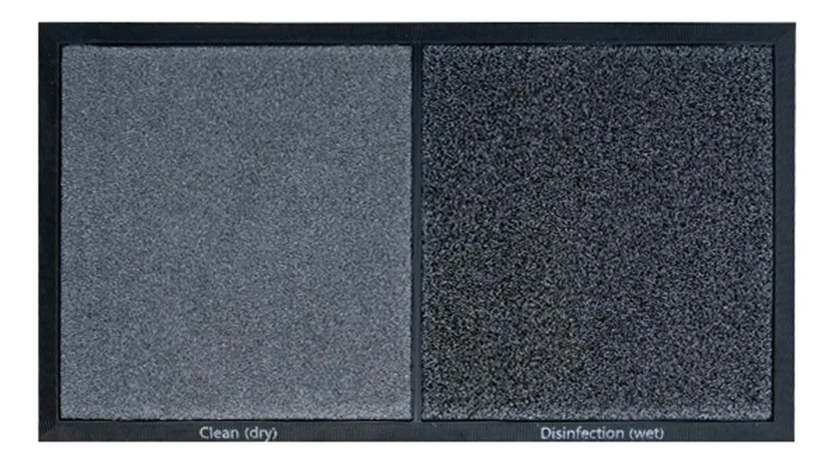 Alfombrilla Desinfección Piso Entrada y Baño | Antideslizante Higiénica | Gris Elegante | Ideal Hogar y Negocios