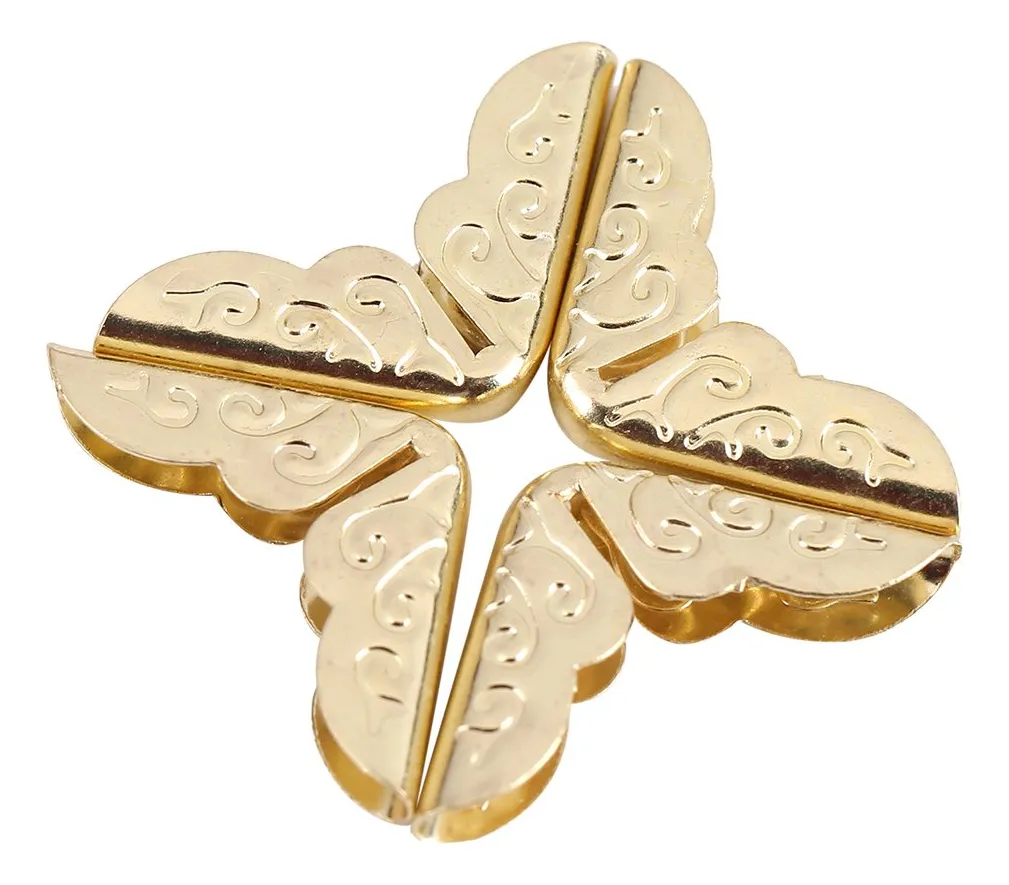 100 Protectores de Esquinas Vintage Dorados para Fotos y Álbumes: Protección Elegante y Duradera para tus Recuerdos Preciados