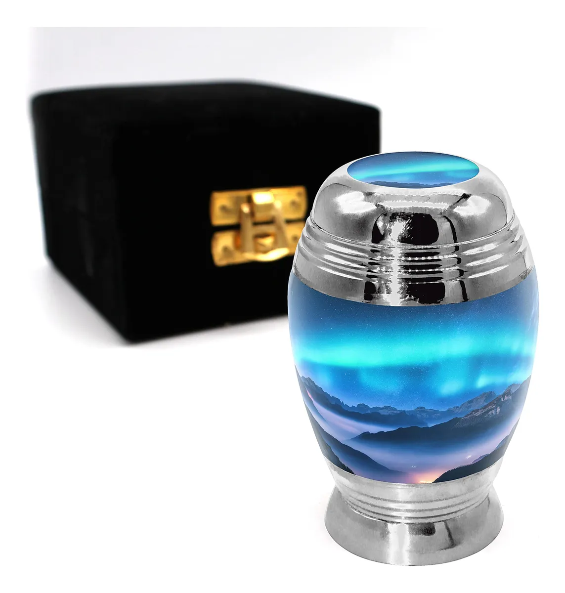 Urna Cremación Decorativa Adulto Macho - Elegante Diseño para Guardar Cenizas - Material Resistente y Acabado Superior