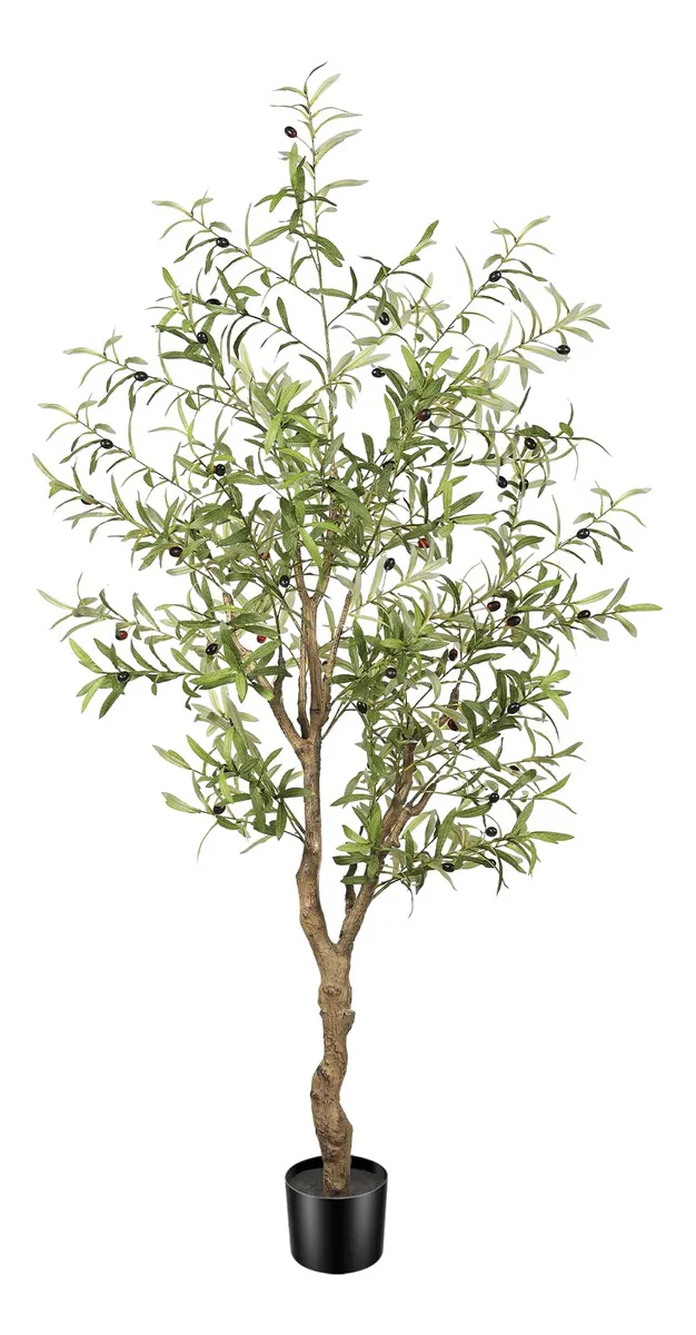 Árbol de Olivo Artificial de Seda con Maceta: Decoración Elegante y Realista para el Hogar | Aspecto Natural y Duradero