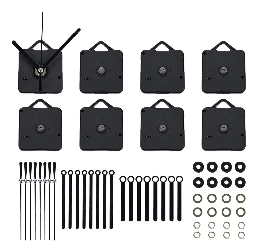 Mecanismo de Movimiento para Reloj de Pared DIY: Kit Completo para Reparación y Fabricación de Relojes, Incluye Manecillas y Accesorios, Fácil Instalación