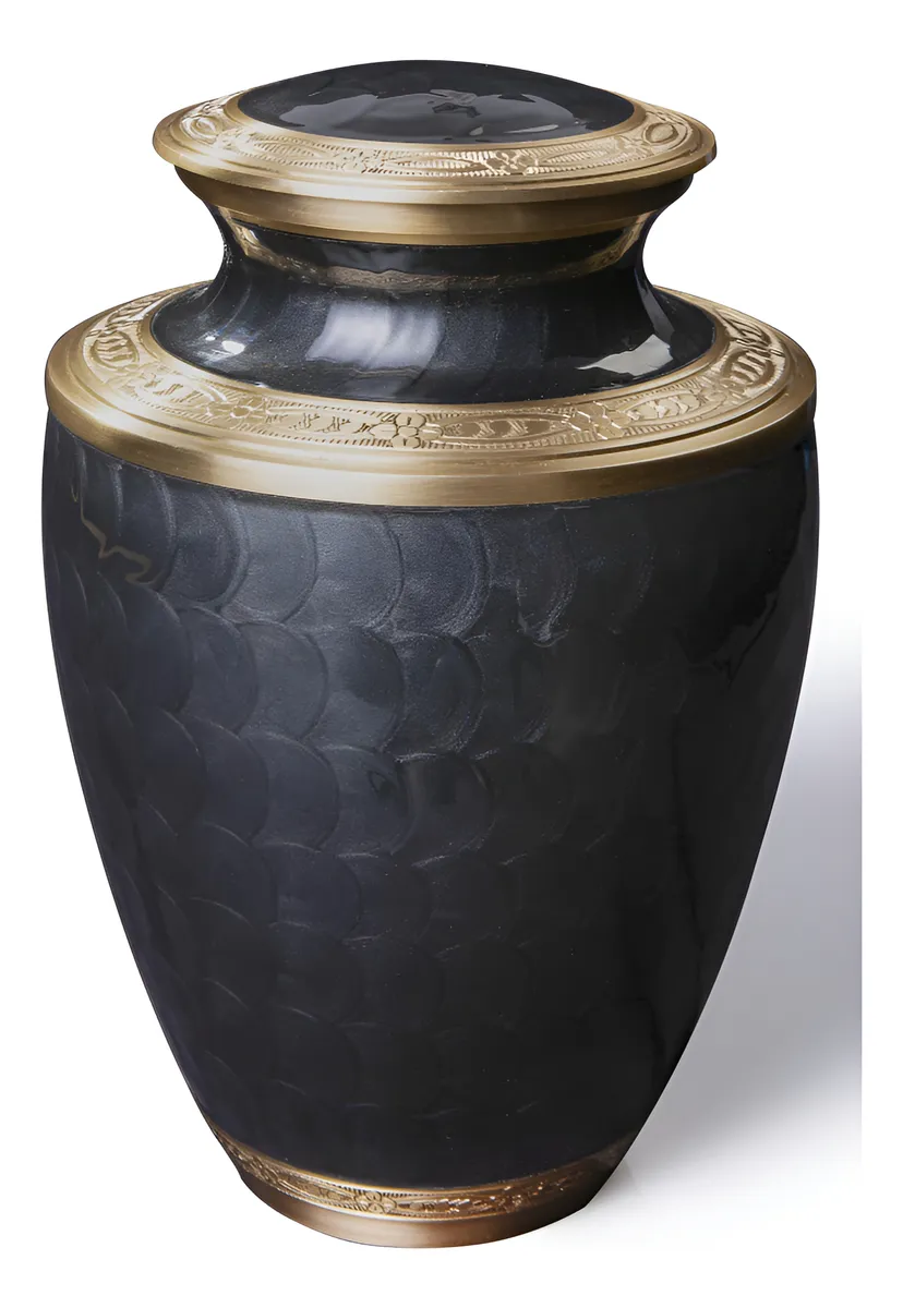 Urna Cremación Latón Adultos Hecha Mano Elegante y Duradera | Diseño Clásico | Regalo Conmemorativo Profundo