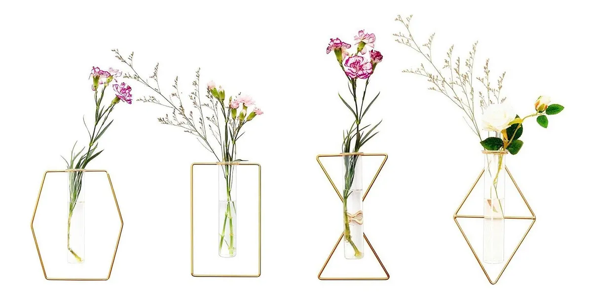 Juego 4 Macetas Hidropónicas Pared Jarrones Colgantes para Cultivo Vertical Interior Exterior | Diseño Moderno | Ideal Plantas Aromáticas, Flores | Kit Completo