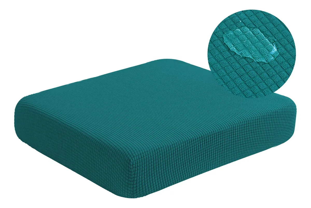 Fundas de Cojín Repelentes al Agua para Sofá, Diseño Verde Oscuro, Duraderas y Elegantes para Hogar y Exterior, Fácil Limpieza
