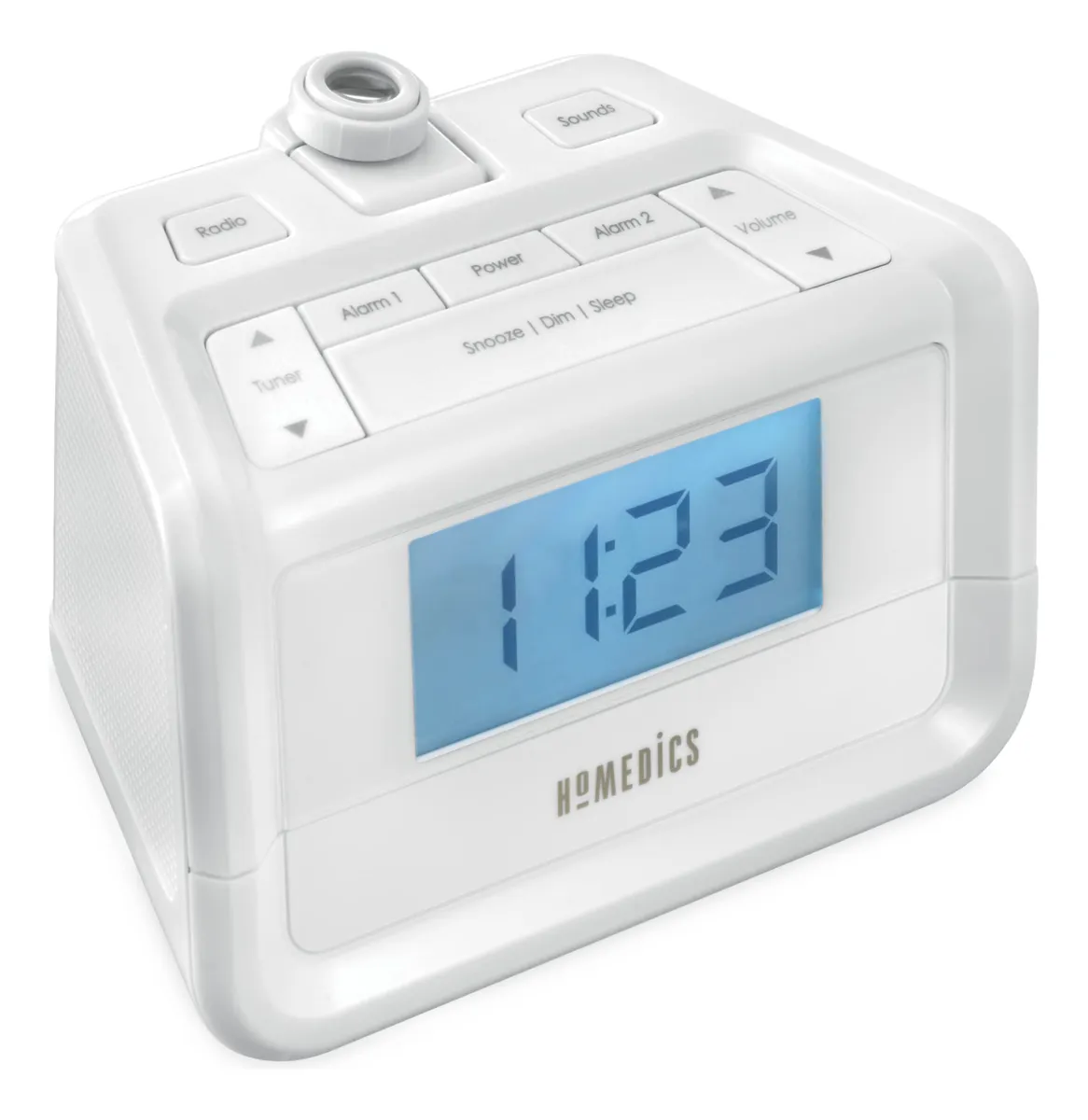 Radio Digital FM con Alarma Doble y Proyección de Tiempo LED | Despertador Versátil con Pantalla Clara | Sintonización Precisa y Sonido Nítido | Ideal para Dormitorio y Oficina