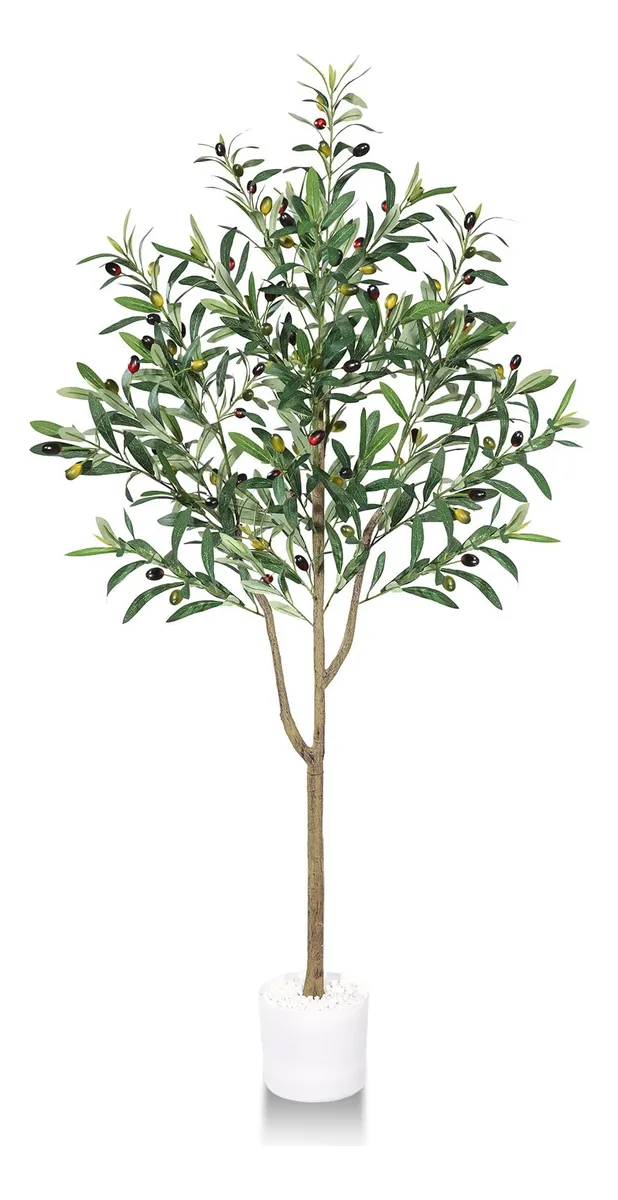 Árbol de Olivo Artificial Grande para Decoración Moderna | Realista y Duradero | Ideal Hogar y Oficina | Sin Mantenimiento | Interior/Exterior | 180cm