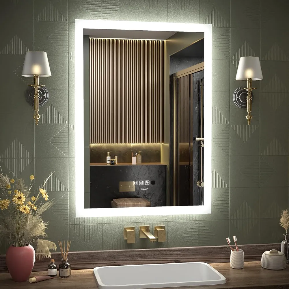 Espejo LED Baño con Altavoz Bluetooth Integrado, Antivaho IP44, Luz Ajustable, Diseño Moderno con Marco Elegante para un Ambiente de Lujo y Funcionalidad