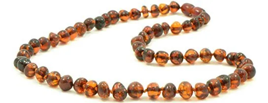 Collar Auténtico de Ámbar Báltico Color Café Oscuro Natural - Hecho a Mano, Joyería Elegante para Mujer, Accesorio de Moda Único, Regalo Sofisticado