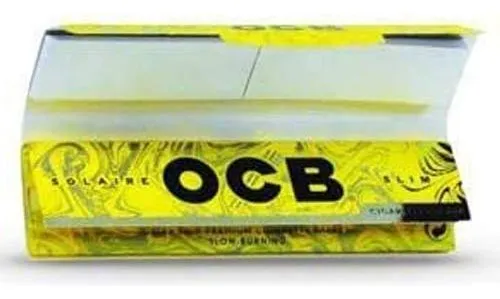 Papel de Fumar OCB Slim Solaire con Encendedor LED Integrado - Alta Calidad para tu Experiencia, Pack Conveniente y Duradero