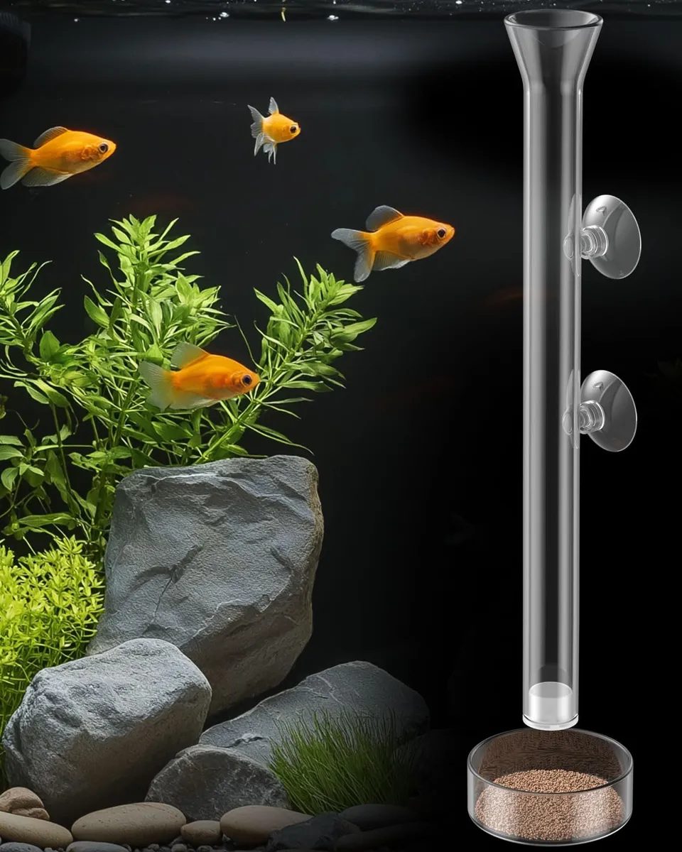 Acuario Clara para Peces, Camarones y Plantas con Ventosas Integradas y Tubos de Aireación - Kit Completo para Inicio de Acuario de Agua Dulce o Salobre