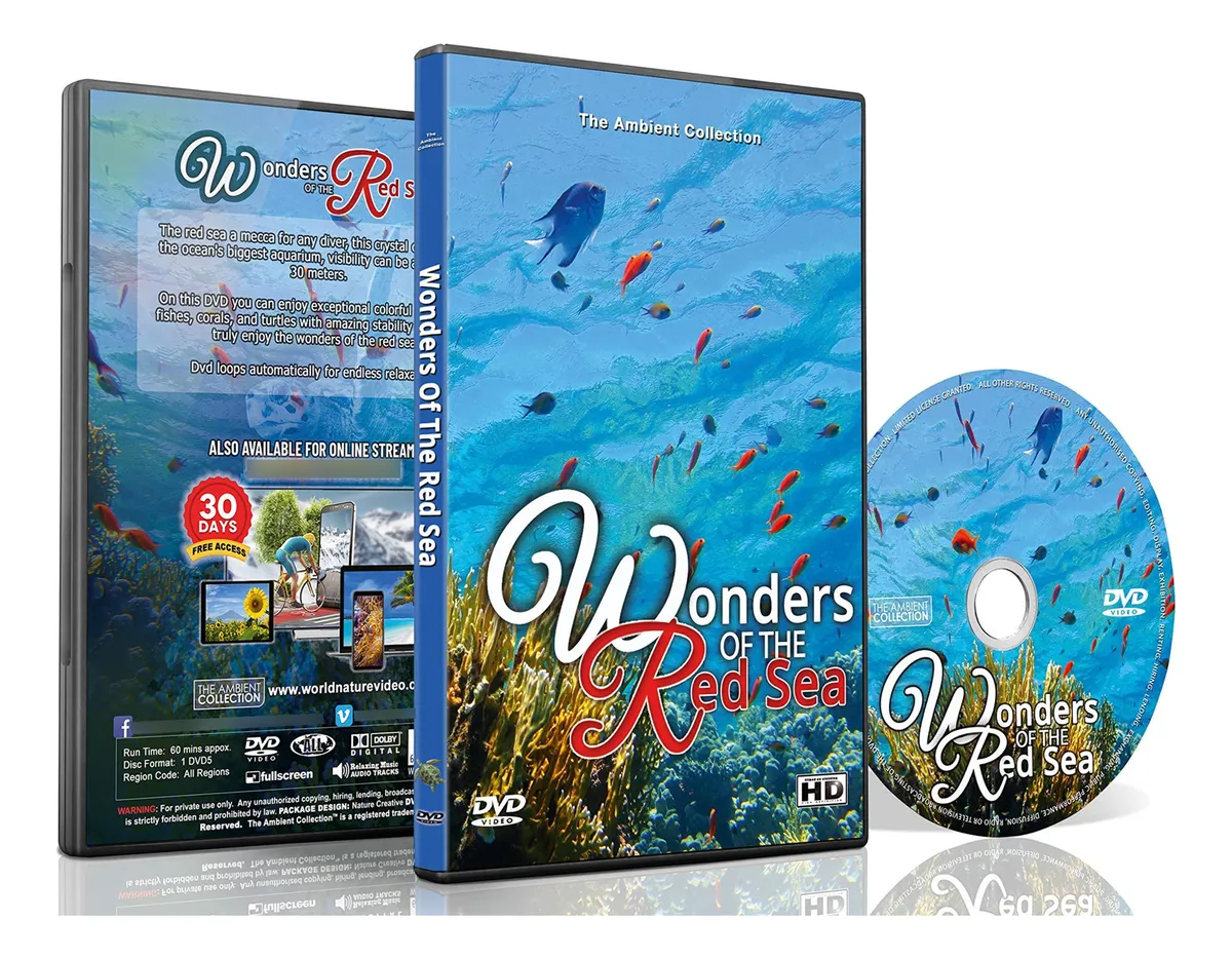 DVD Documental "Maravillas del Mar Rojo": Exploración Submarina Profunda del Océano y su Vida Marina Increíble