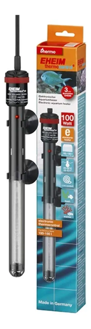 Calentador Termocontrol Eheim E125 Negro 100W para Acuarios - Temperatura Estable y Segura para Peces - Diseño Compacto y Duradero - Calidad Profesional Eheim