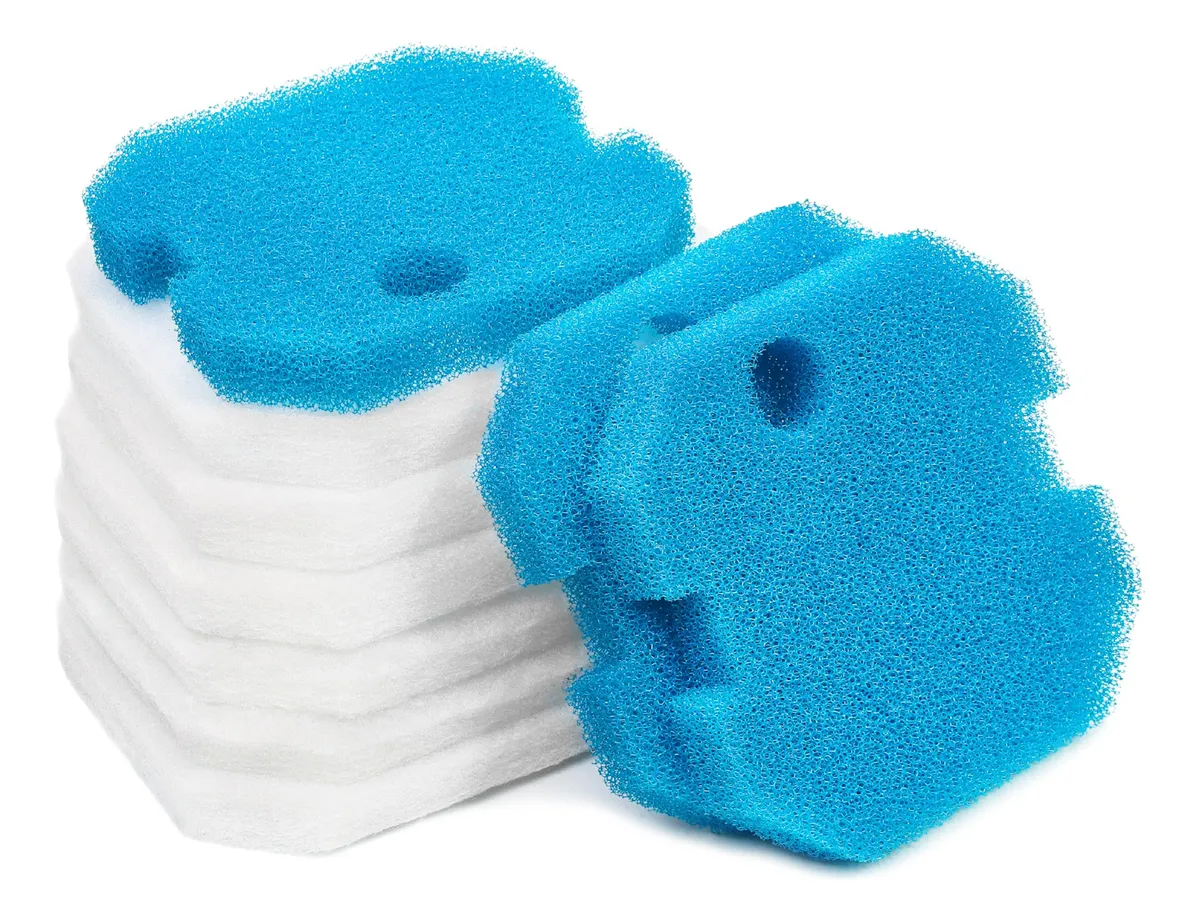 Esponja Filtro Doble Cara Gruesa Azul y Fina Blanca para Acuarios Eheim - Filtración Eficaz y Agua Cristalina