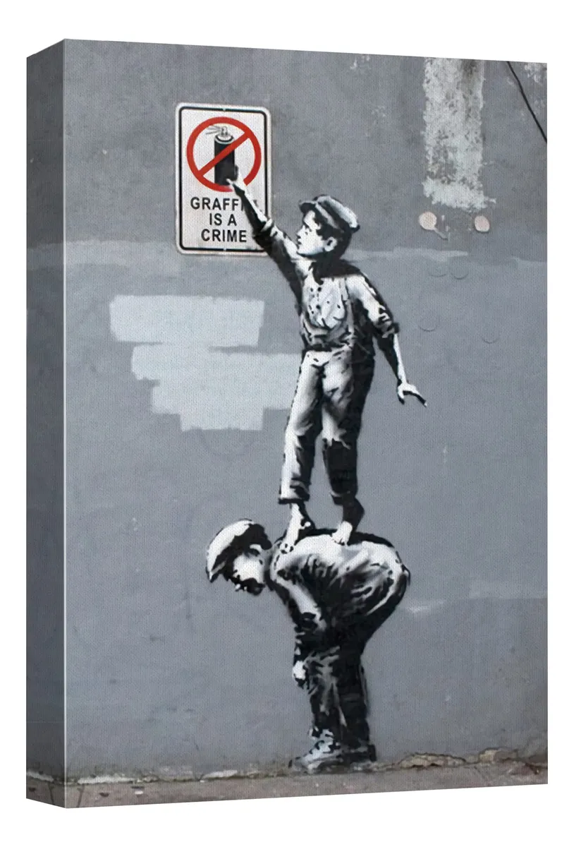 Lona Impresa Graffiti Infantil y Arte Urbano para Pared - Decoración Vibrante para Habitaciones, 12 x [Medida No Especificada]
