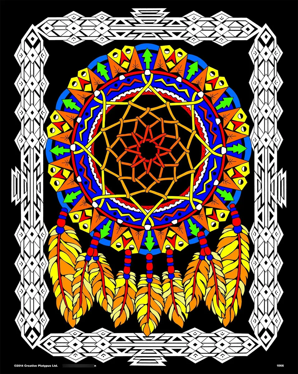 Atrapasueños Grande de Fieltro Coloreable para Decoración de Arte Manualidades - Regalo Creativo Personalizable