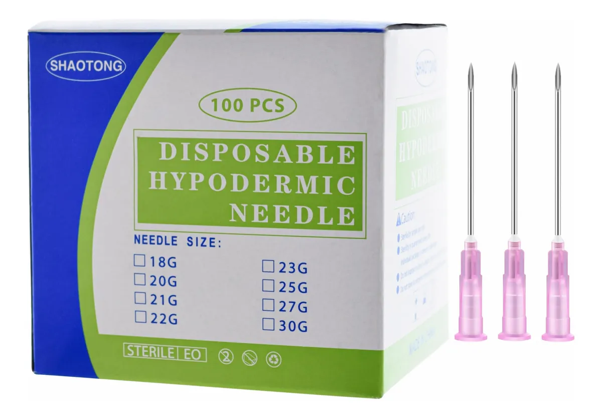 100 Piezas Accesorios Luer Lock Jeringa Conexión Segura Agujas 18G Largo 1.5 Pulgadas para Aplicaciones Médicas y Laboratorio