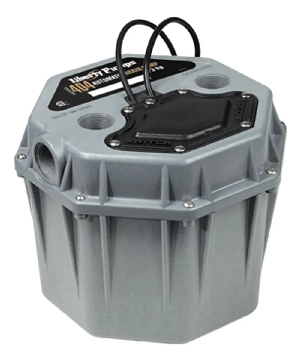 Bomba de Drenaje Compacta Bajo Perfil 1/3 HP para Sumideros y Desagües - Potente y Eficiente para Hogar o Industria