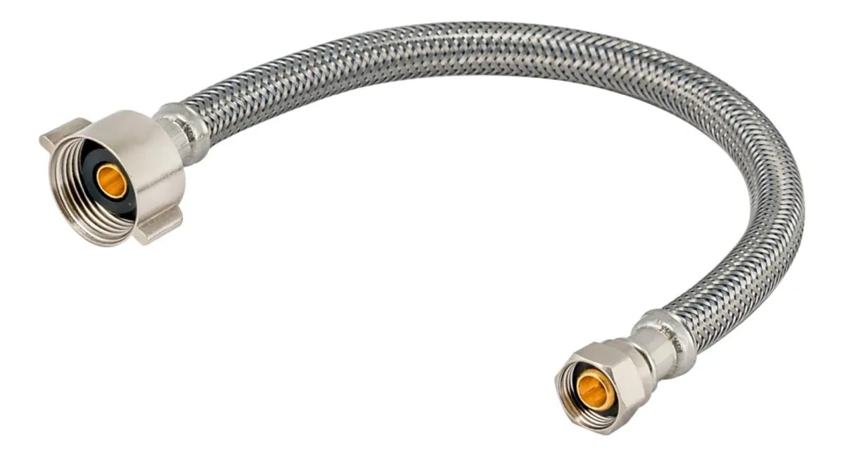 Conector Flexible para Inodoro Acero Inoxidable Trenzado Silver | Manguera Duradera y Resistente a la Corrosión para Baño | Fácil Instalación | Alta Calidad
