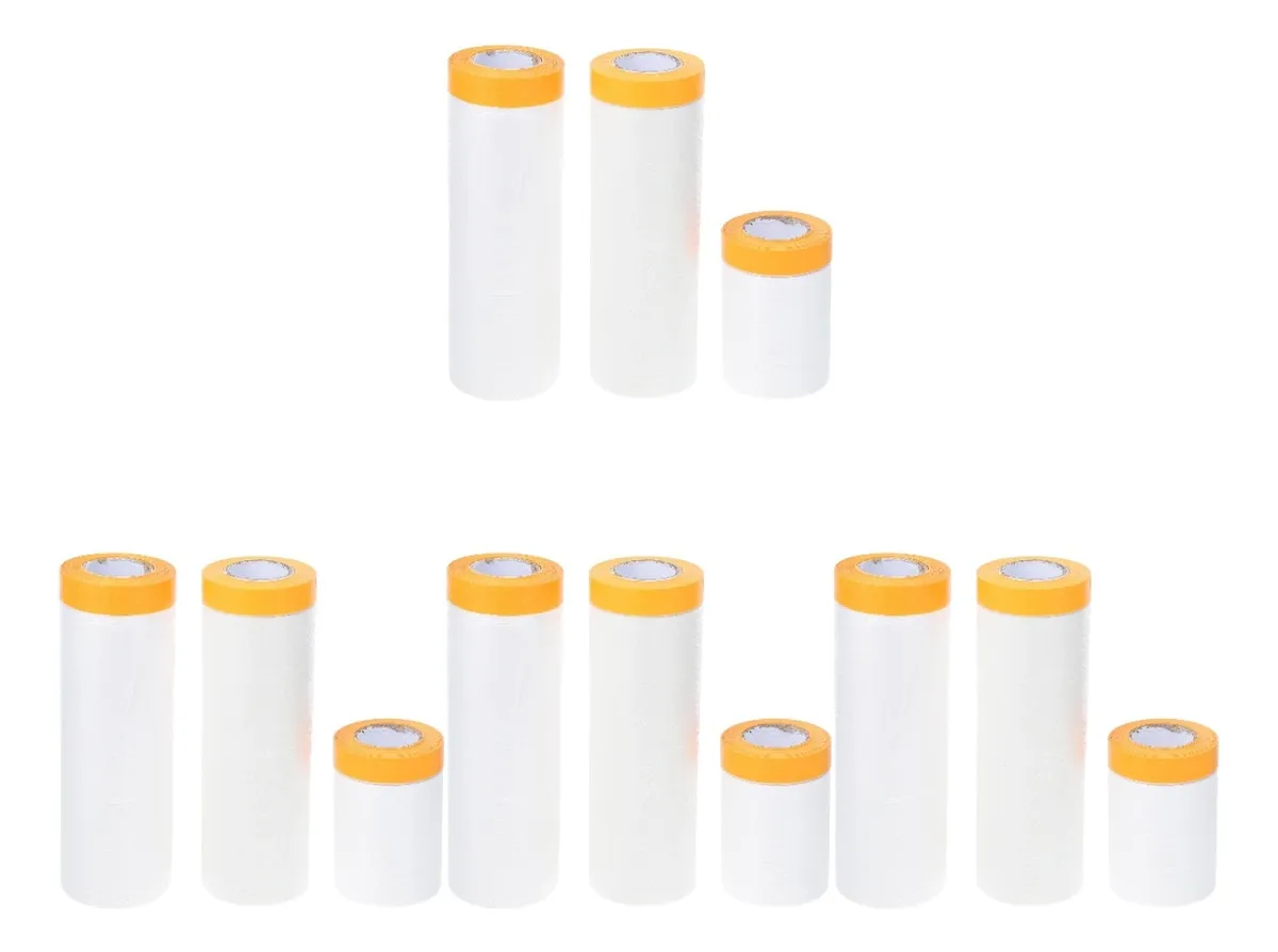 12 Rollos Película Protectora en Aerosol para Suministros de Pintura - Protección Profesional de Superficies