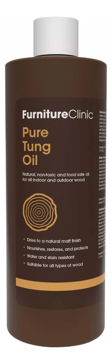 Aceite de Tung Puro 100% Natural para Madera: Nutre, Protege y Embellece Acabados, Ideal para Muebles y Restauración