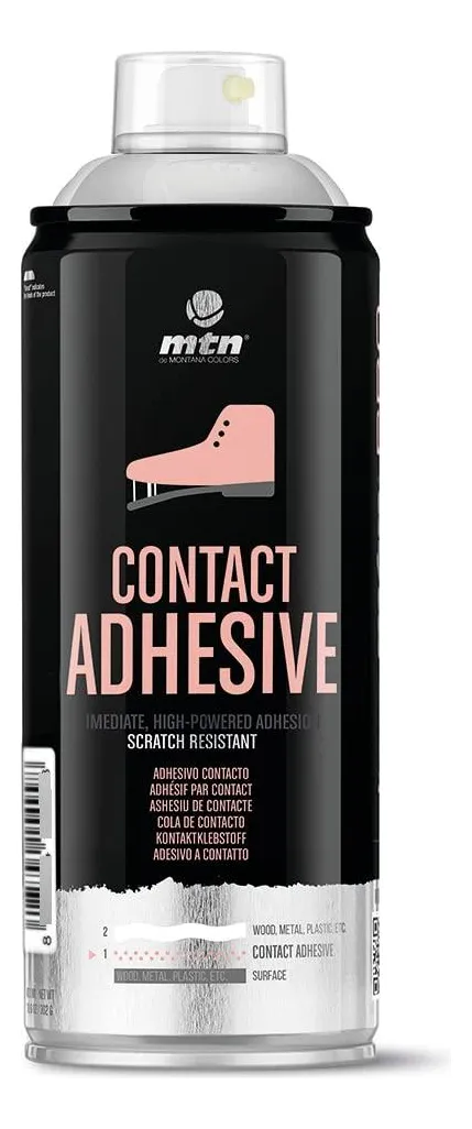 Adhesivo de Contacto Montana Colors MTN PRO 400ml | Fijación Fuerte y Duradera para Proyectos Profesionales | Secado Rápido | Ideal para Diversos Materiales | Montana Colors S.L.