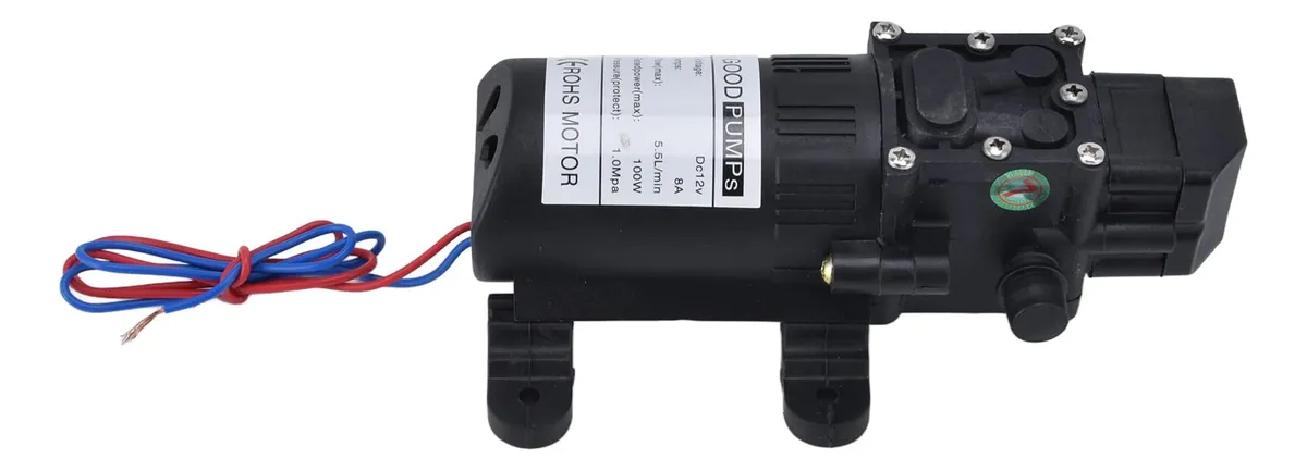 Bomba de Diafragma 12V Alta Presión para Lavado de Autos | Potente y Eficiente | Ideal para Car Wash y Detailing Profesional