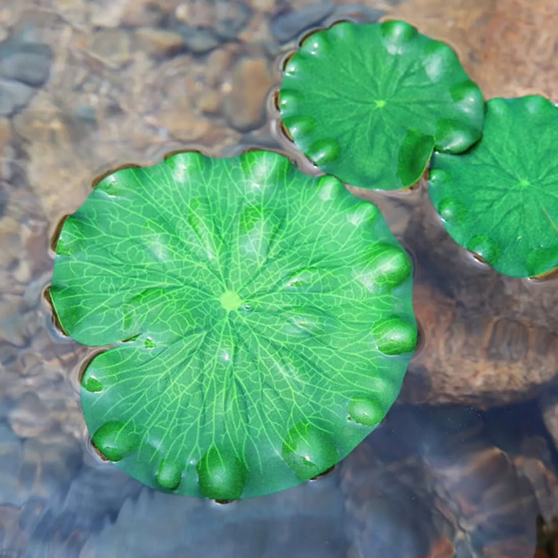 Almohadillas Artificiales Realistas Lirio Flotantes para Decoración de Estanques y Piscinas | Aspecto Natural y Duradero | Ideales para Embellecer tu Jardín Acuático