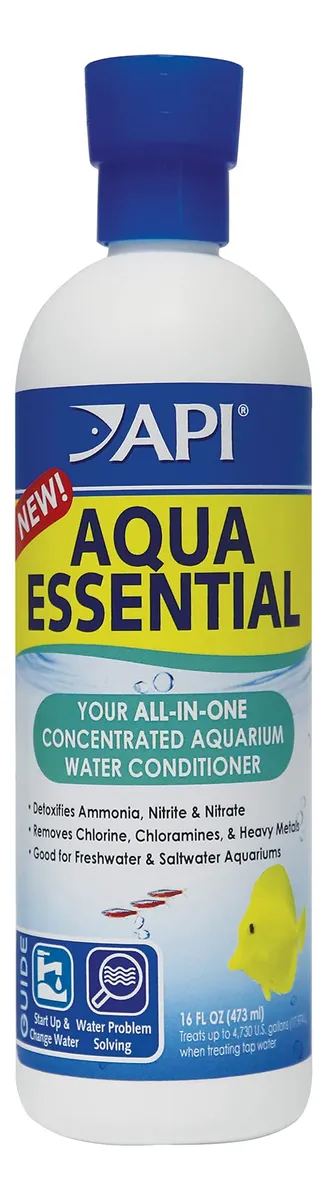 Acondicionador de Agua para Acuario API Aqua Essential | Tratamiento Completo para Agua Segura y Clara | Elimina Cloro y Cloramina | Mantenimiento Fácil para Peces