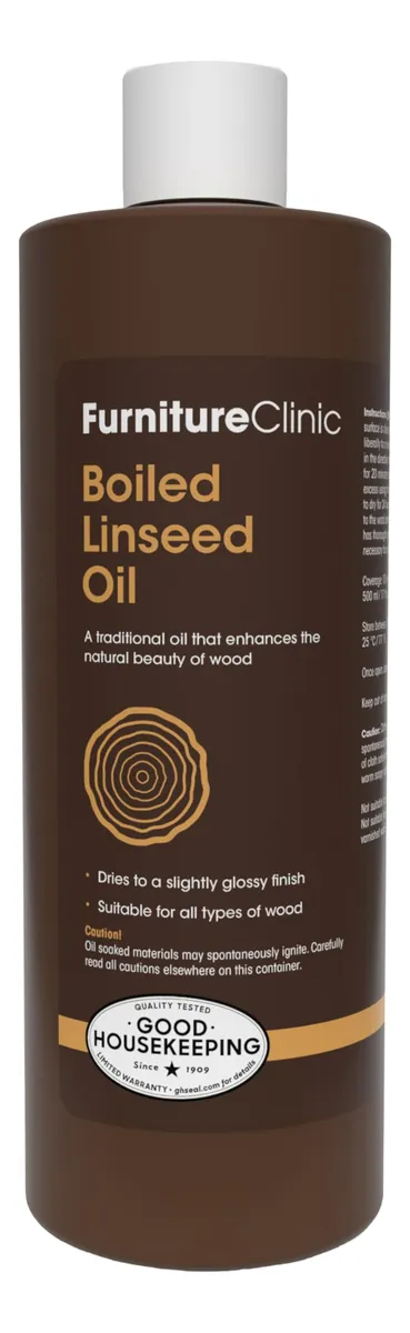 Aceite de Linaza Hervido Profesional para Muebles, Madera, Piedra y Metal | Acabado Brillante y Protector Marrón | Ideal para Restauración y Tratamiento de Superficies