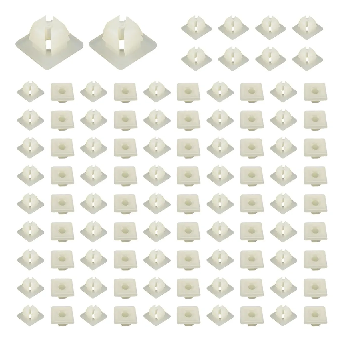 100 Piezas Insertos de Tornillo de Nailon para Matrículas - Fijación Segura y Duradera para Tu Vehículo