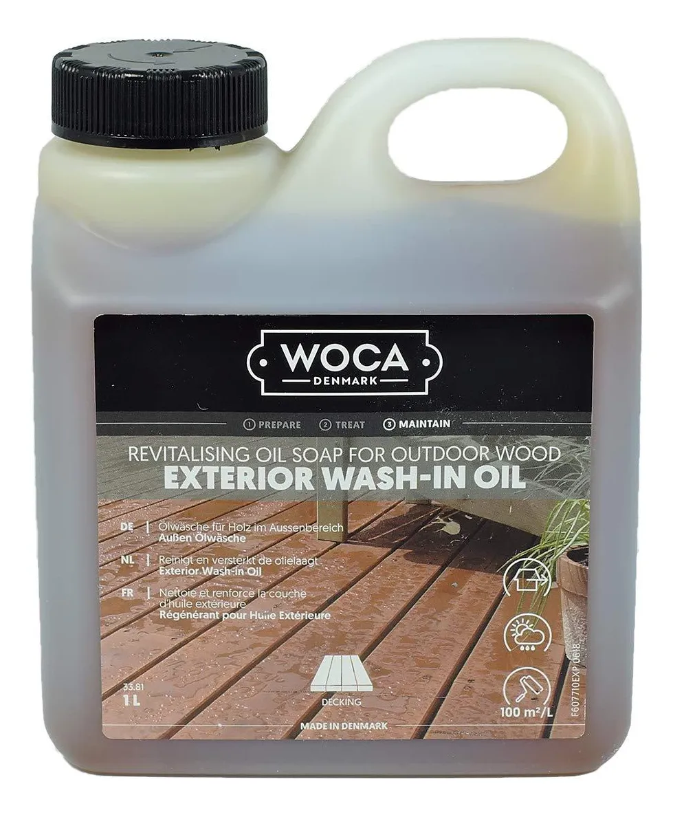 Aceite Protector Exterior Wash-in Oil para Madera | Durabilidad y Belleza Natural | Restauración y Mantenimiento Profesional