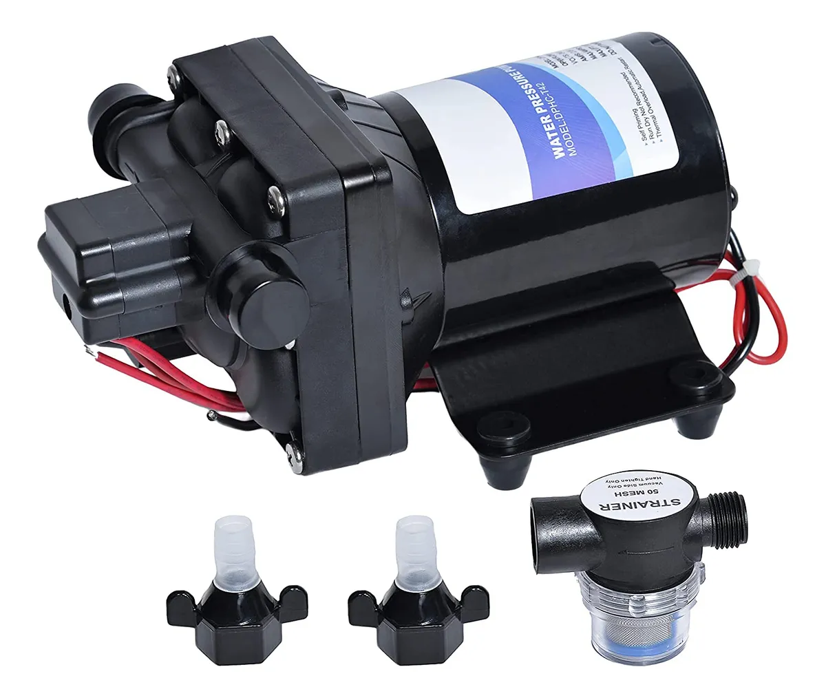 Bomba de Agua Autocebante Eléctrica 12V para Caravanas, Barcos y Vehículos Recreativos - Flujo Constante y Fiable para tu Aventura al Aire Libre