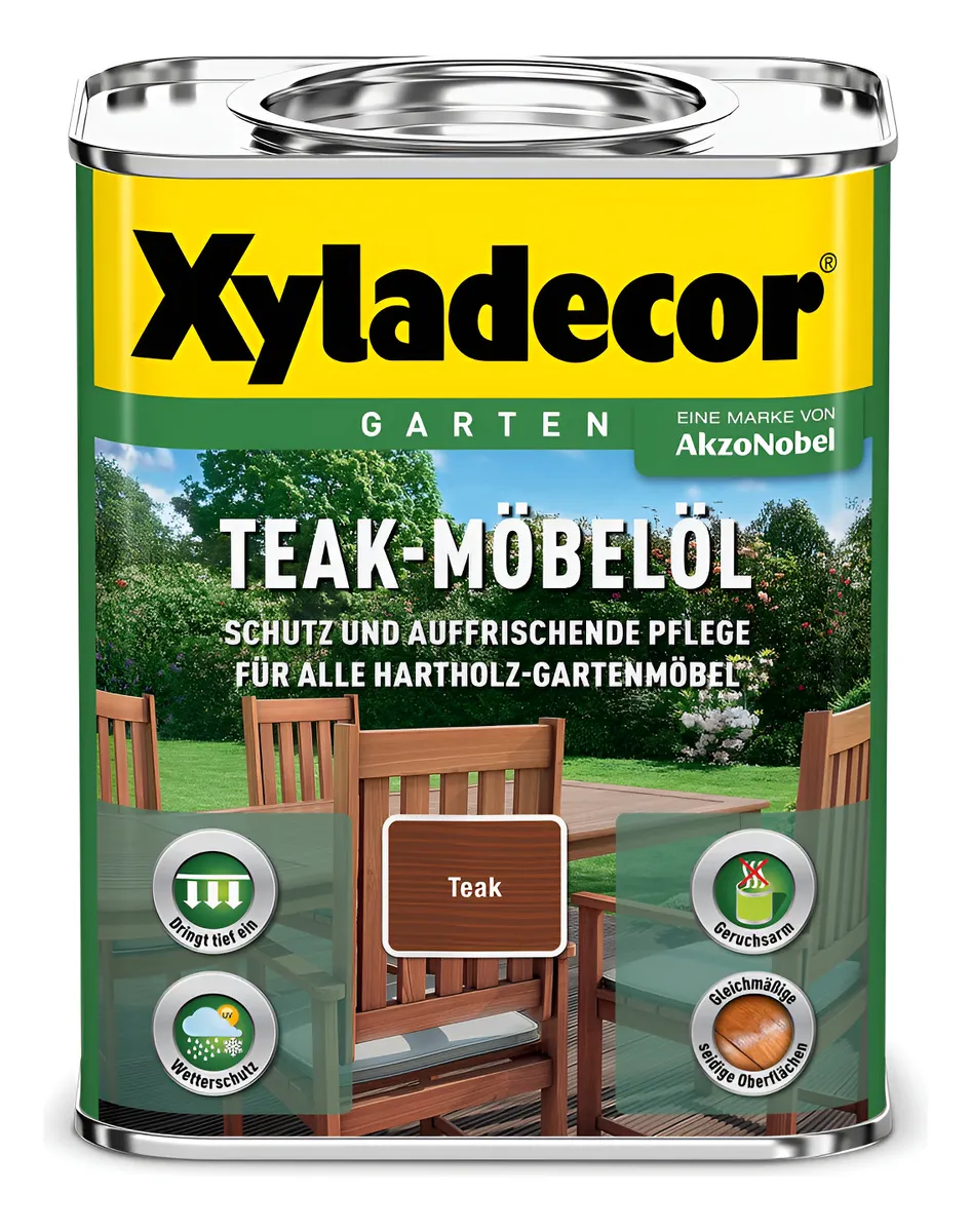 Aceite Protector Teca Xyladecor para Muebles de Exterior y Embarcaciones - Nutrición y Durabilidad - Anti-UV - Fácil Aplicación