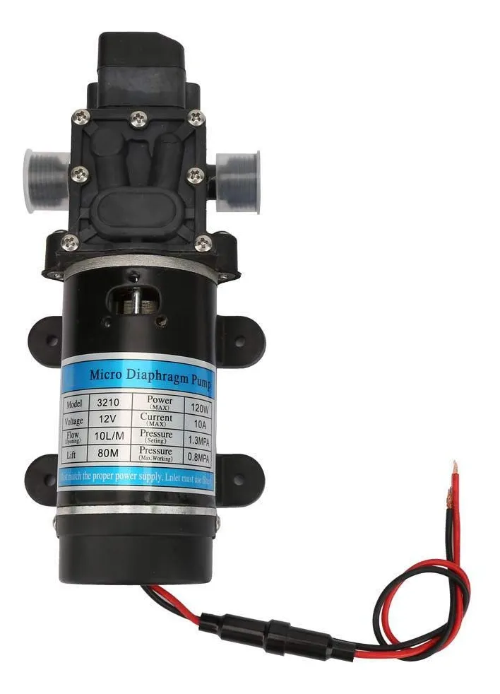 Bomba de Agua 12V para Lavadoras y Riego de Jardín | Portátil y Eficiente para Uso Doméstico y Exterior