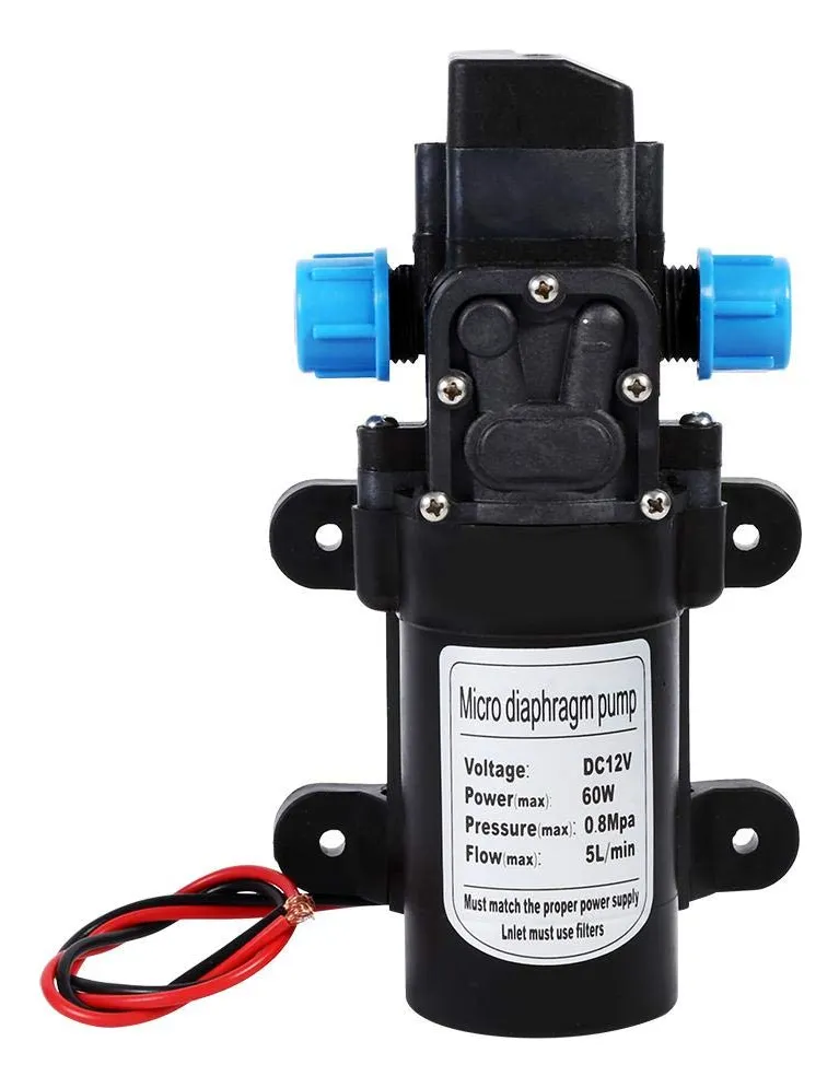 Bomba de Agua Dulce 12V Diafragma Autocebante 116 PSI para Uso General - Alta Presión y Eficiencia Energética