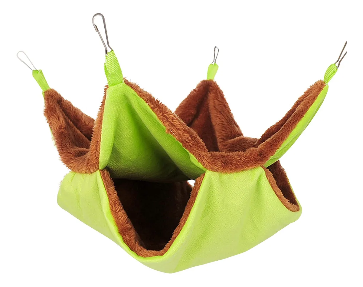 Hamaca Colgante para Mascotas - Forro Polar Verde Cálido - Diseño Star Wars Silent One Crew - Escondite Cómodo para Animales Pequeños