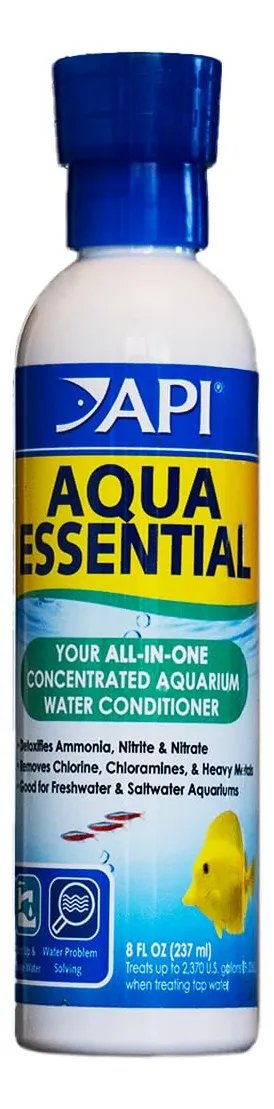 Acondicionador de Agua para Acuario API Aqua Essential 8 oz - Tratamiento Esencial para un Entorno Acuático Saludable y Seguro - Elimina Cloro y Cloraminas