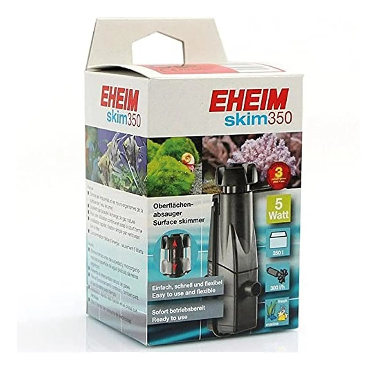 Aspirador de Superficies Eheim Skim 350 (3536220) | Eliminador de Espuma y Desechos | Ideal para Acuarios y Estanques | Compacto y Eficiente | Color Negro